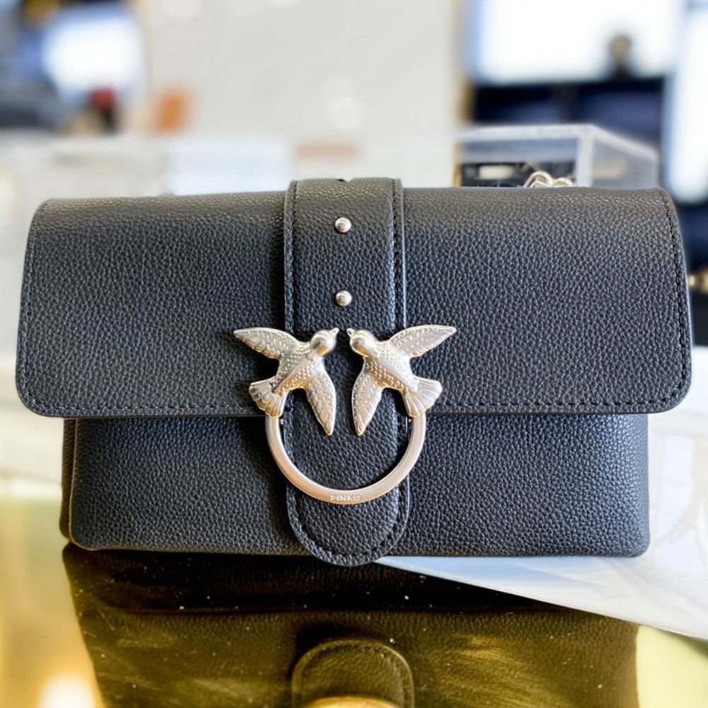 PINKO MINI LOVE BAG SOFT SIMPLY IN TUMBLED LEATHER